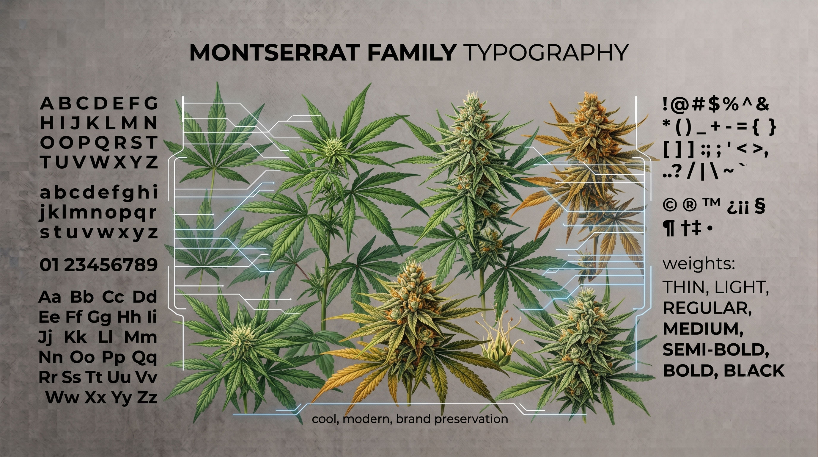 Montserrat family typography