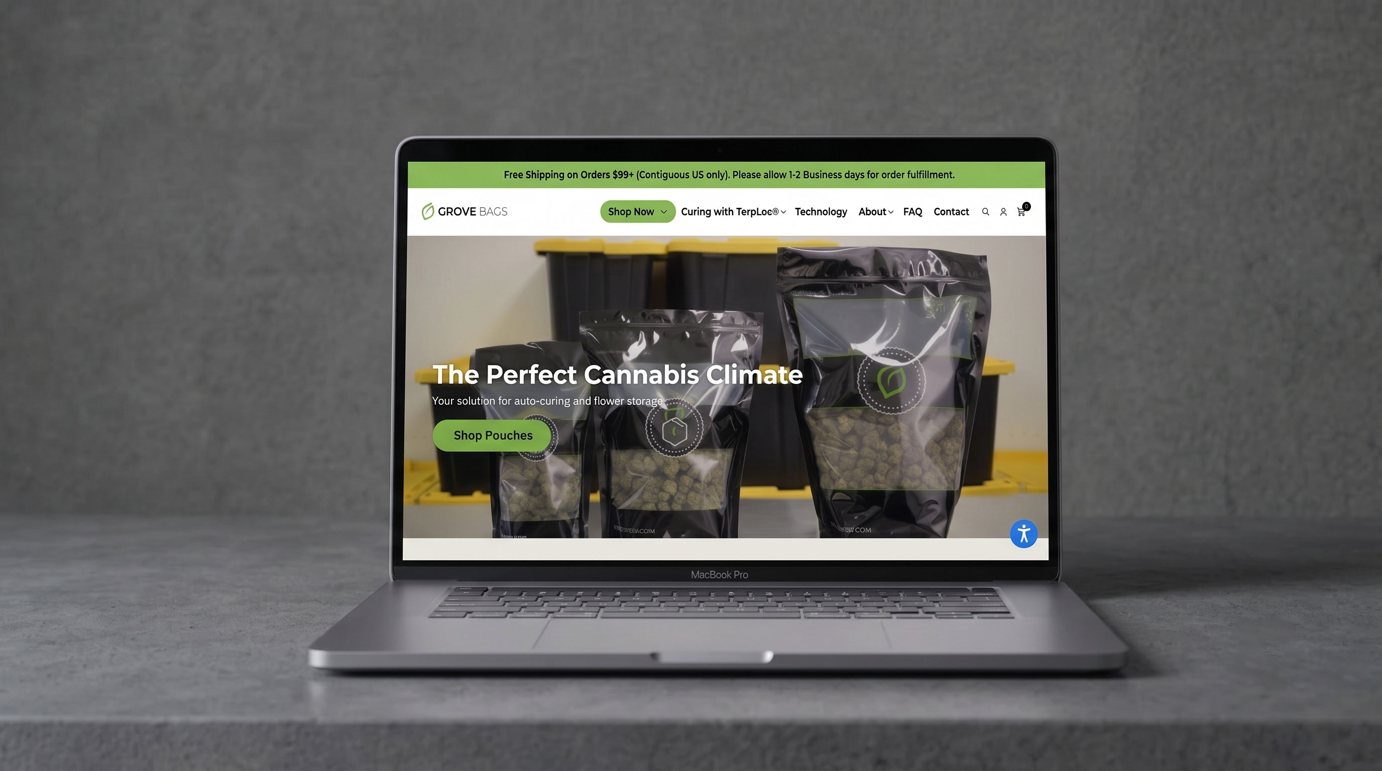 Grove Bags MacBook mockup
