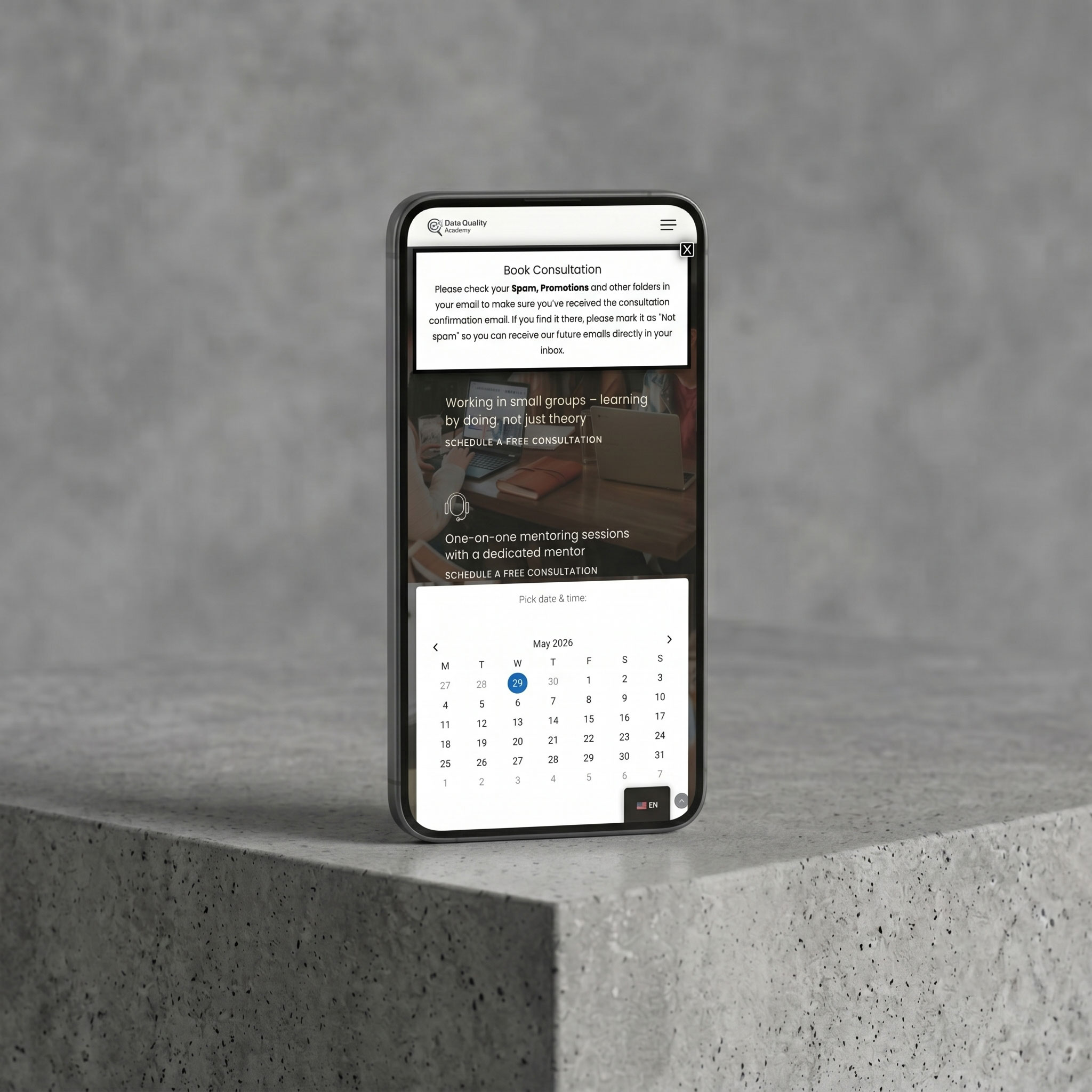 Mobile — Book Consultation Flow