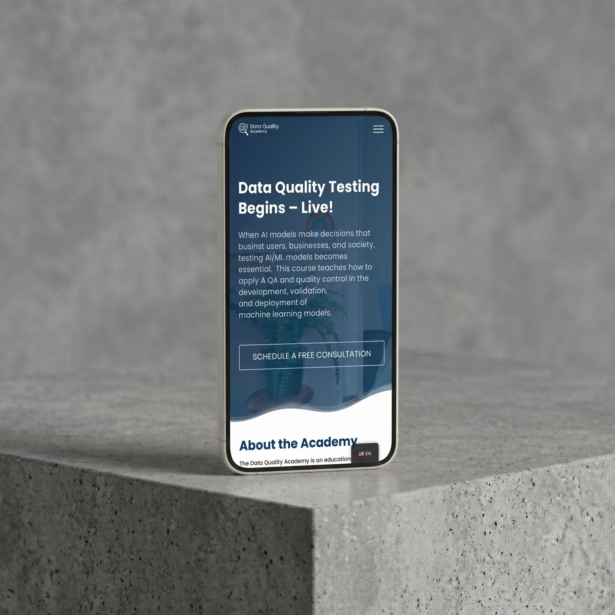 Mobile — Homepage Hero
